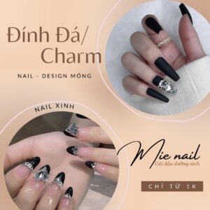 nail đính đá, charm