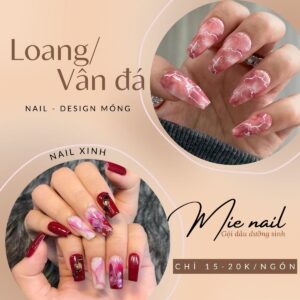 nail loang, vân đá