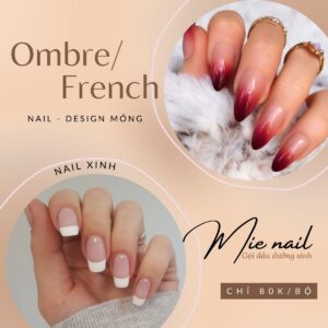 nail ombre, french