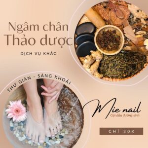 mienail gò vấp - ngâm chân thảo dược